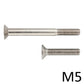 Niroschraube M5 Senkkopf mit Innensechskant ISO 10642, Edelstahl A2-70