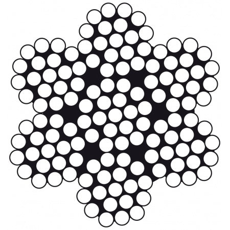 Nirodrahtseil 7 x 19 (hoch flexibel) 2,5mm Edelstahl A4, AISI 316