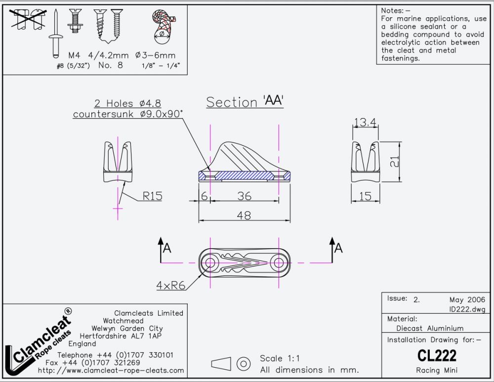 Racing Mini Kammklemme