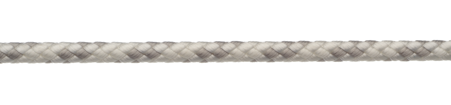 8-PLAITED DINGHY 5mm weiß/silber