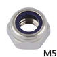 Niromutter M5 selbstsichernd, niedrige Form ISO 10511 / DIN 985, Edelstahl A2