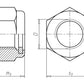 Niromutter M4 selbstsichernd, niedrige Form ISO 10511 / DIN 985, Edelstahl A2