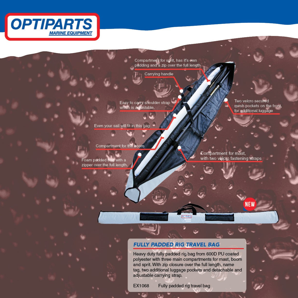 Opti Masttasche gepolstert PADDED RIG TRAVEL BAG
