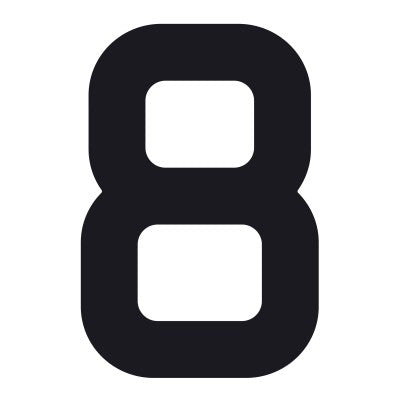 Segelnummern 305mm schwarz