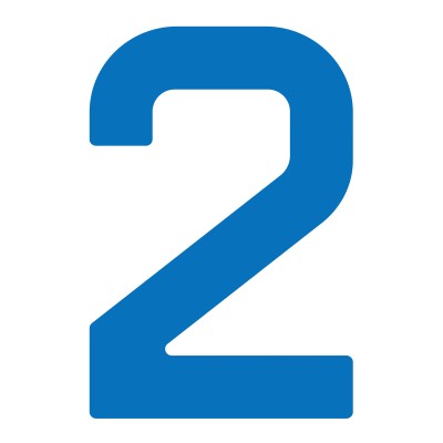 Segelnummern 305mm blau