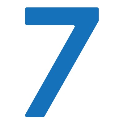 Segelnummern 305mm blau