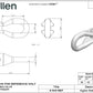 Allen Mastrutscher-Schäkel zum Verschrauben Nylon 53mm weiß