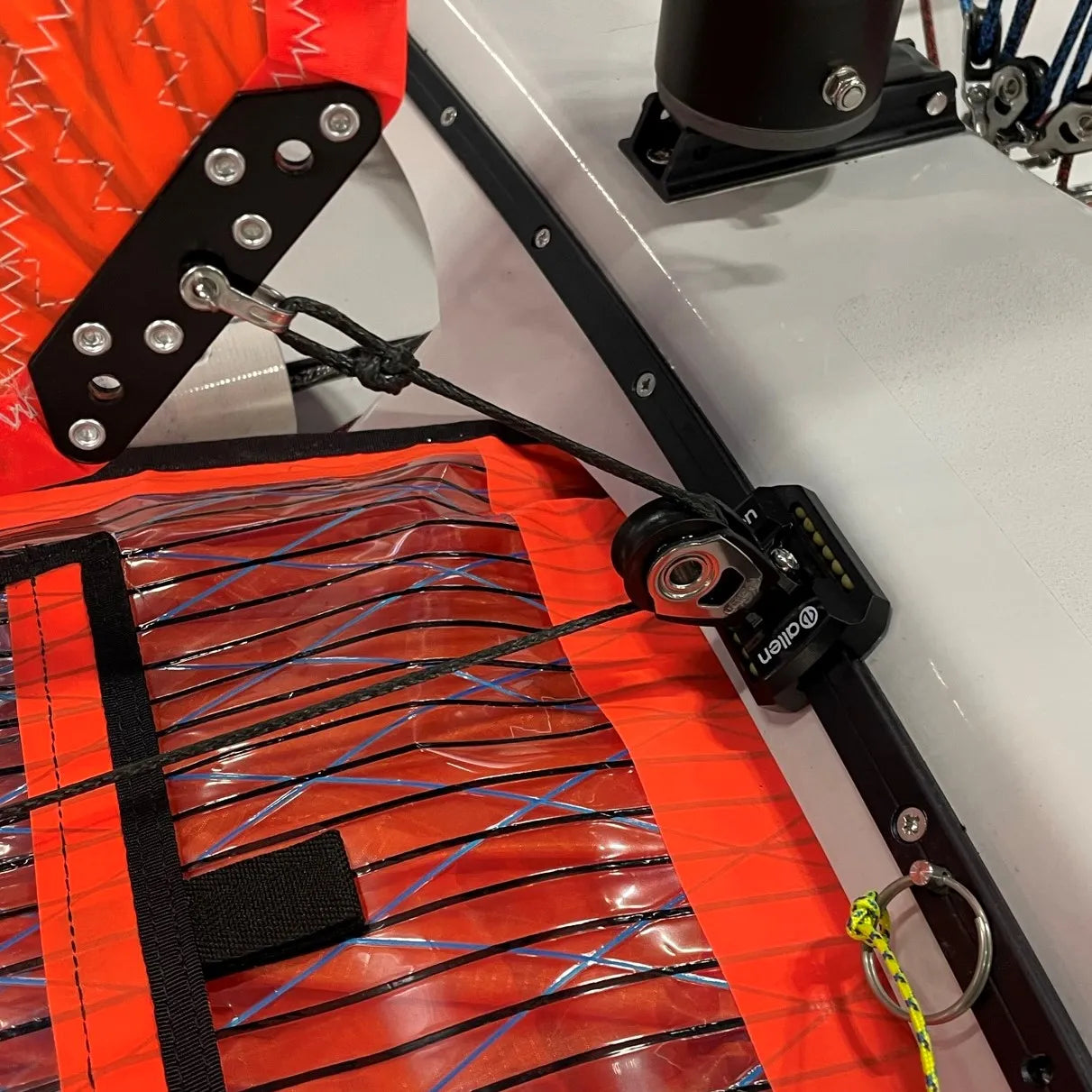 Travellerschlitten für Selbstwendefock Größe 14