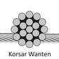 Korsar Wanten 3mm Drahtseil 1 x 19 (Paar)