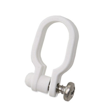 Mastrutscher-Schäkel zum Verschrauben Nylon 26mm weiß