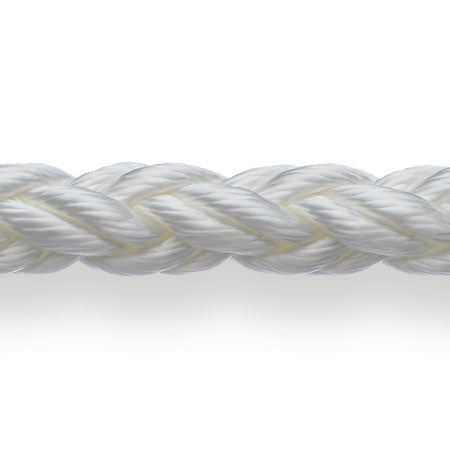 NYLON 8-PLAIT Ankerleine 12mm weiß