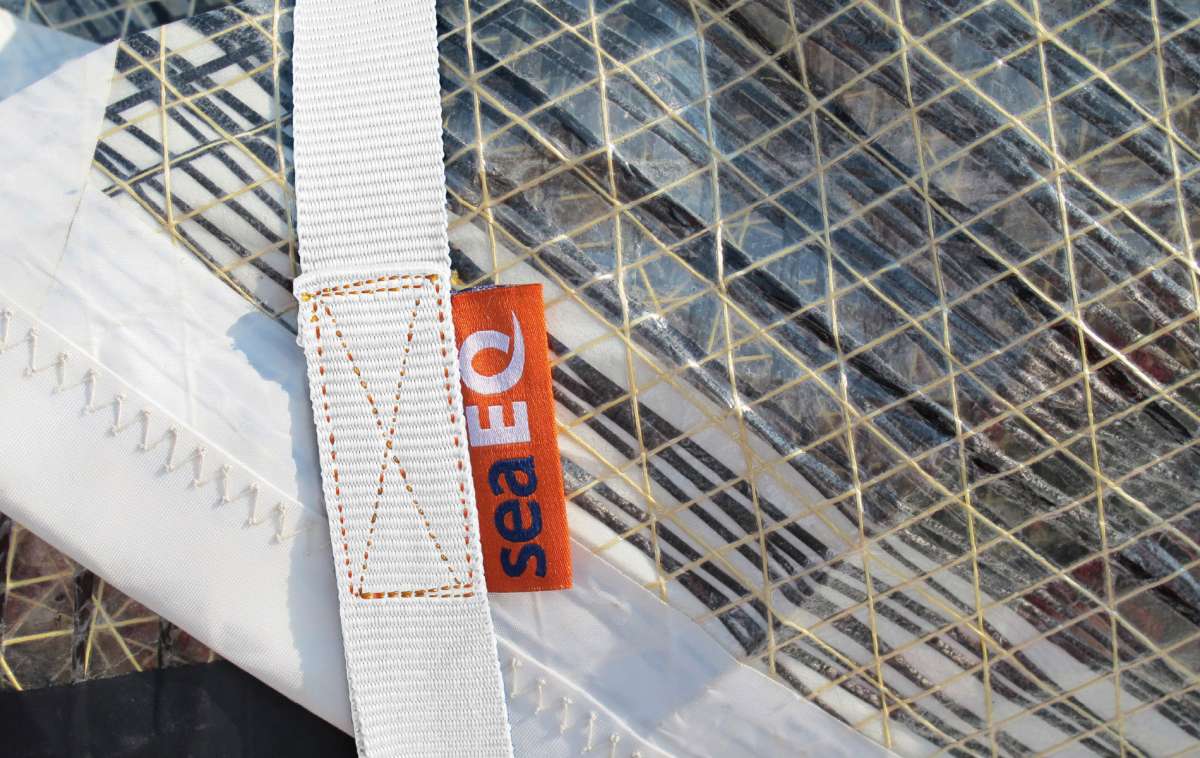 Segelgurt mit Schlaufe sail ties 200cm weiß (Set)