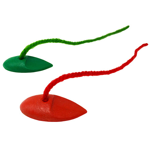 FLO Trimmfäden mit Sockel (3x rot, 3x grün)